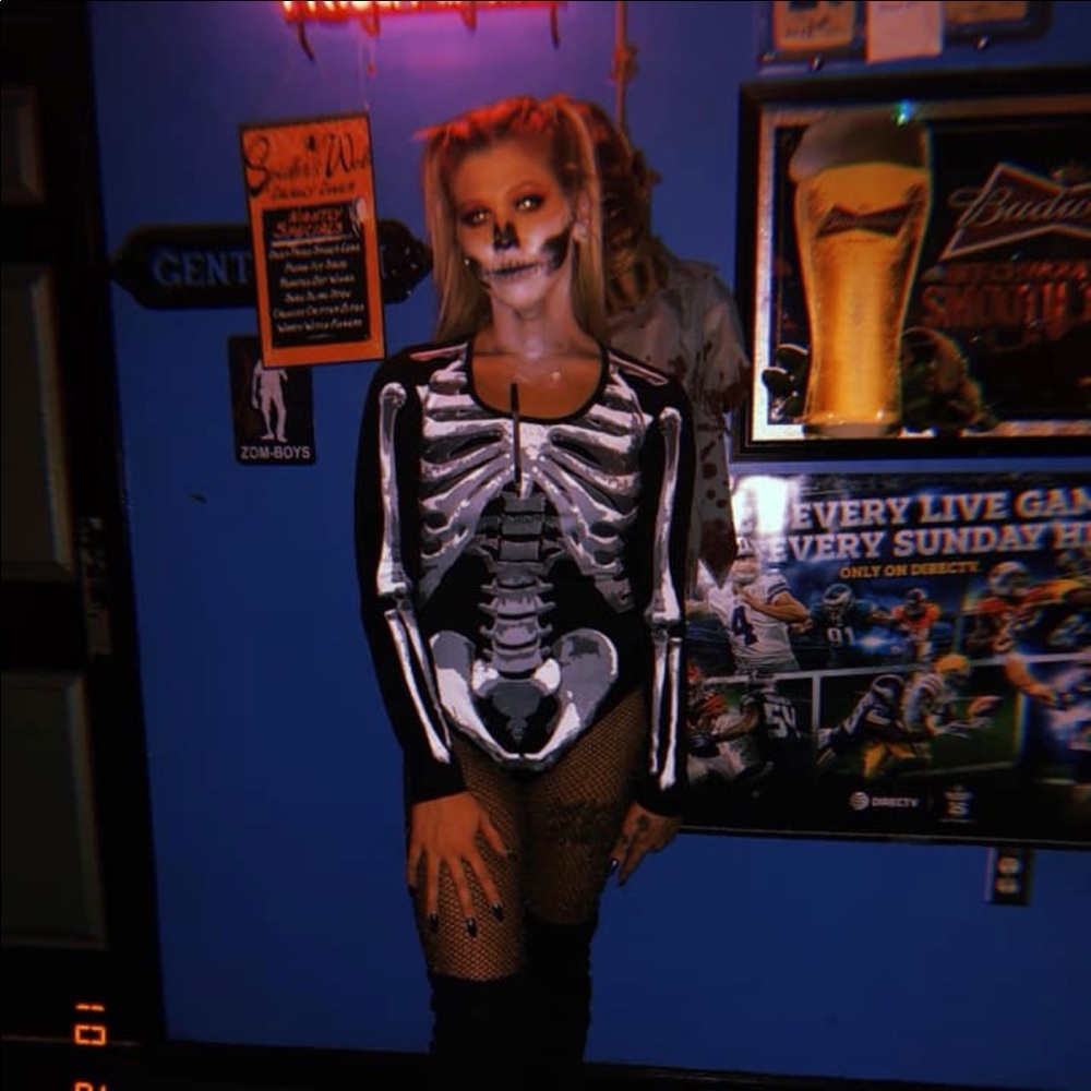 Worn once Skeleton Halloween costume !